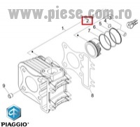 Piston original Aprilia Scarabeo - Derbi Atlantis - Doulevard - Piaggio Fly - Zip 4T AC 100cc D50.00 bolt 13